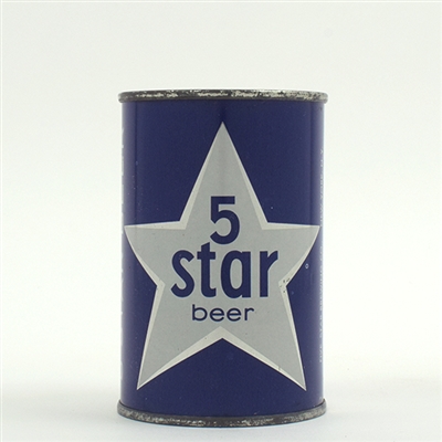 Five 5 Star Beer 10 Ounce Flat Top 64-21