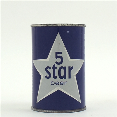 Five 5 Star Beer 10 Ounce Flat Top 64-21