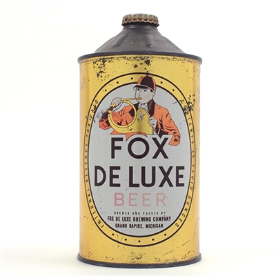 Fox De Luxe Beer Quart Cone Top GRAND RAPIDS 209-16