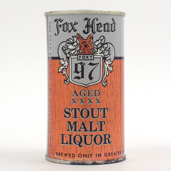 Fox Head 97 Stout Malt Liquor Flat Top FOX HEAD UNLISTED