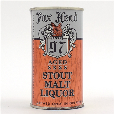 Fox Head 97 Stout Malt Liquor Flat Top FOX HEAD UNLISTED