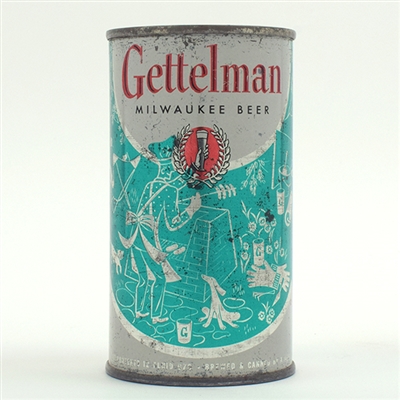 Gettelman Beer Set Can BBQ Aqua UNLISTED