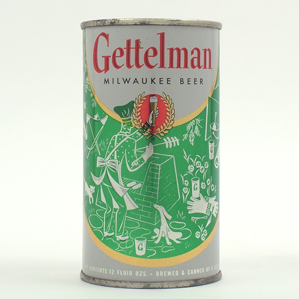 Gettelman Beer Set Can BBQ Green 69-8