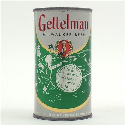 Gettelman Beer Set Can Roll Out Barrel Green 69-20