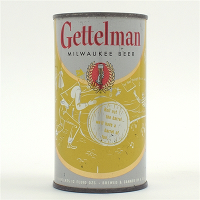 Gettelman Beer Set Can Roll Out Barrel Yellow 69-22