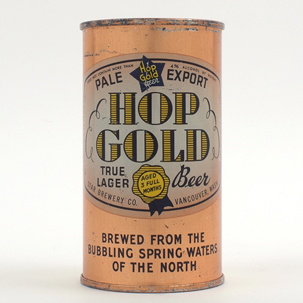 Hop Gold Beer Opening Instruction Flat Top STAR 83-21