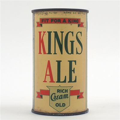 Kings Ale Opening Instruction Flat Top 88-1