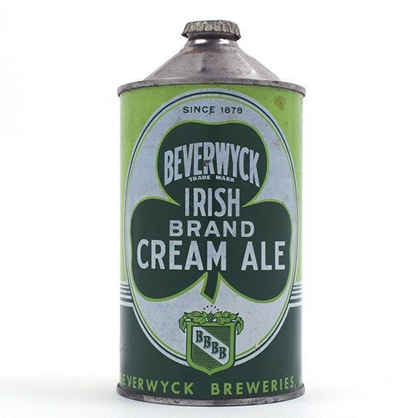 Beverwyck Irish Brand Ale Quart Cone Top 1878 203-5