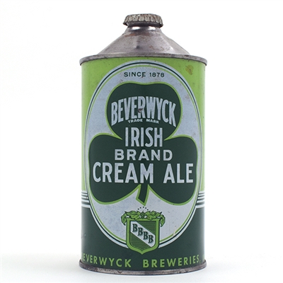 Beverwyck Irish Brand Ale Quart Cone Top 1878 203-5
