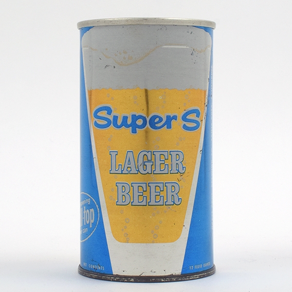 Super S Beer PULL TOP Zip Top 129-26