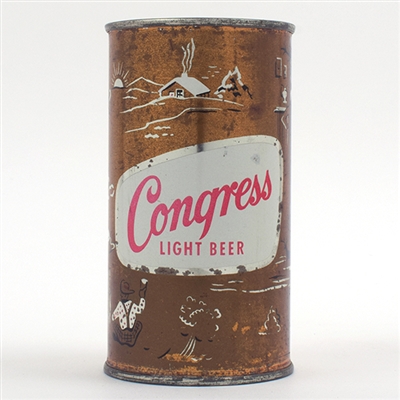 Congress Beer Set Can Flat Top ORANGE 50-26