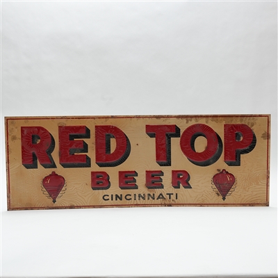 Red Top Beer Embossed Tin Sign NO BREWERY LISTED