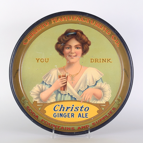 Christo Ginger Ale Pre-Prohibition Serving Tray
