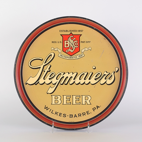Stegmaiers Beer 1930s Serving Tray