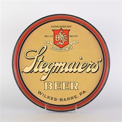 Stegmaiers Beer 1930s Serving Tray