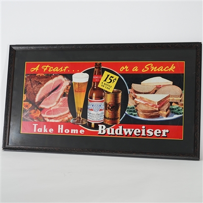 Budweiser 15 Cents A Bottle or CAN Feast or Snack Sign
