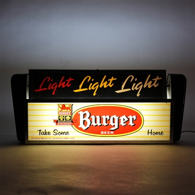 Burger Sparkle Brewed Light Rotating Motion Illuminated Sign