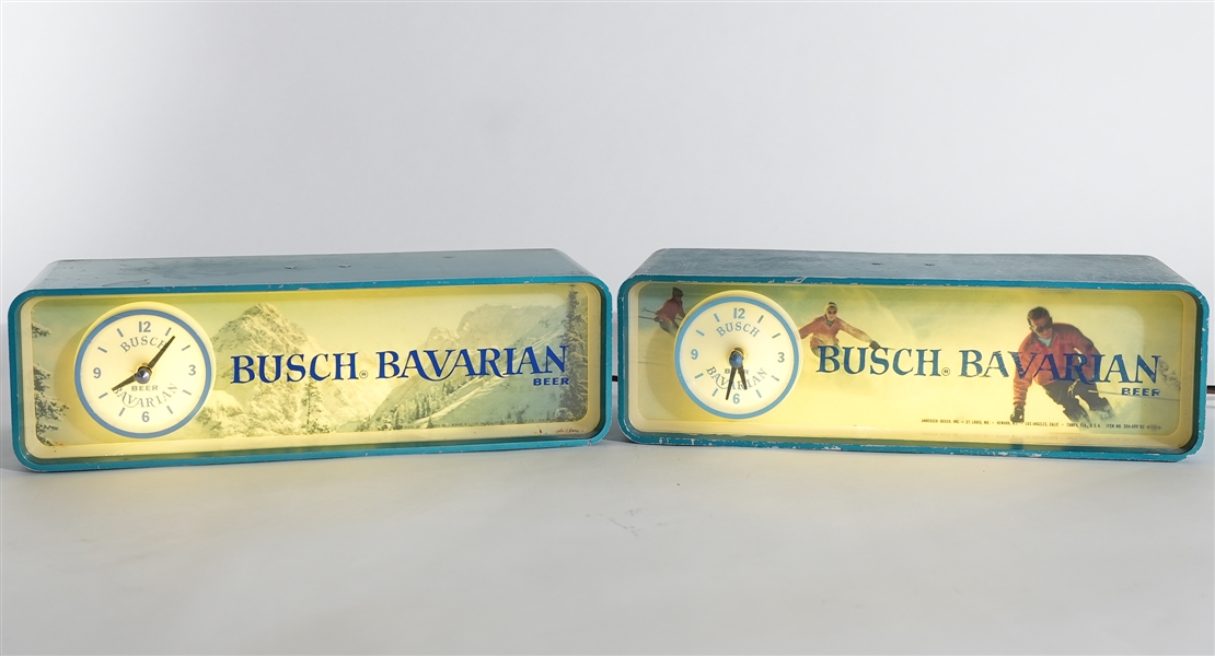 Busch Bavarian Illuminated Clock PRICE Signs