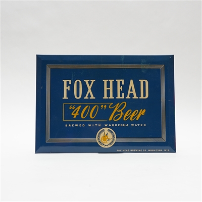 Fox Head 400 Beer Blue TOC Sign SCARCE