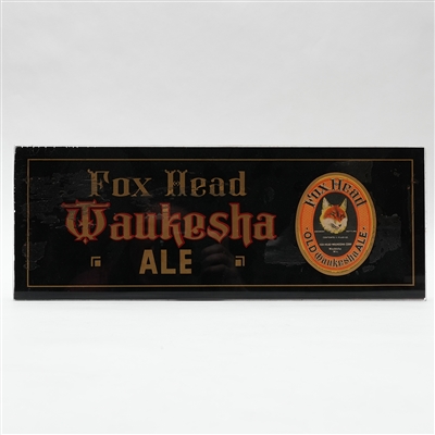 Fox Head Waukesha Ale RPG and Paper Label Sign SCARCE