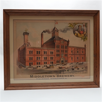 Middletown Brewery Factory Scene Preproh Chromolithograph