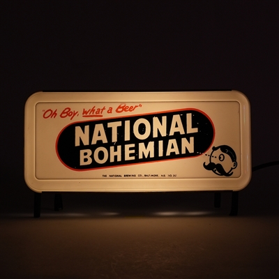National Bohemian Illuminated Advertising Back Bar Sign