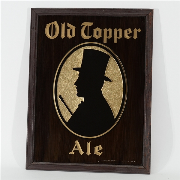Old Topper ALE RPG w Textured Insert Advertising Sign SWEET