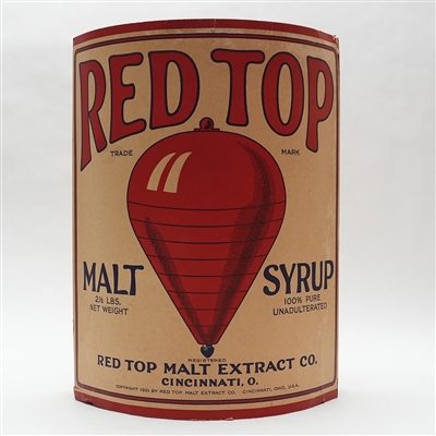 Red Top Malt Syrup 3d Cardboard Sign RARE