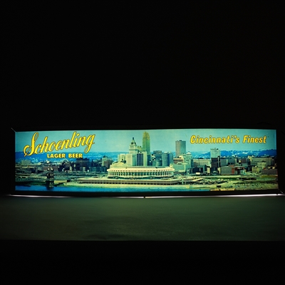 Schoenling Cincinnati Waterfront Stadium Skyline Illuminated Sign