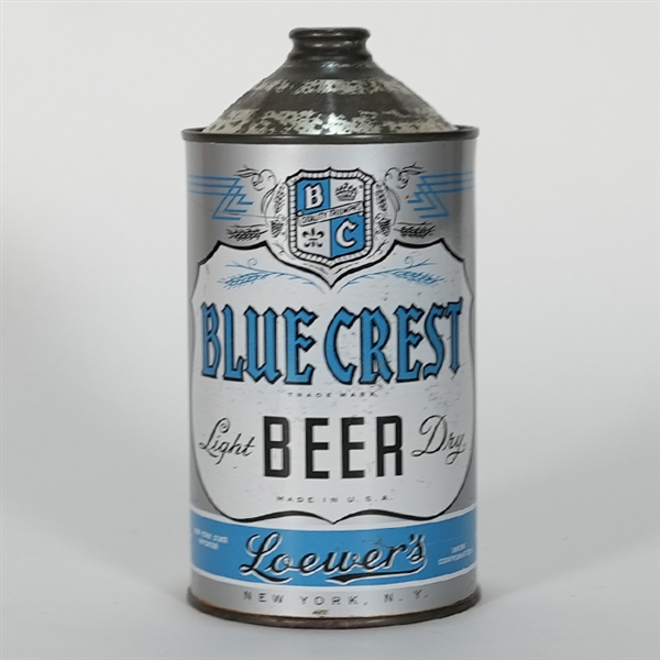 Loewers Blue Crest Beer Quart Cone SWEET RARE 203-12