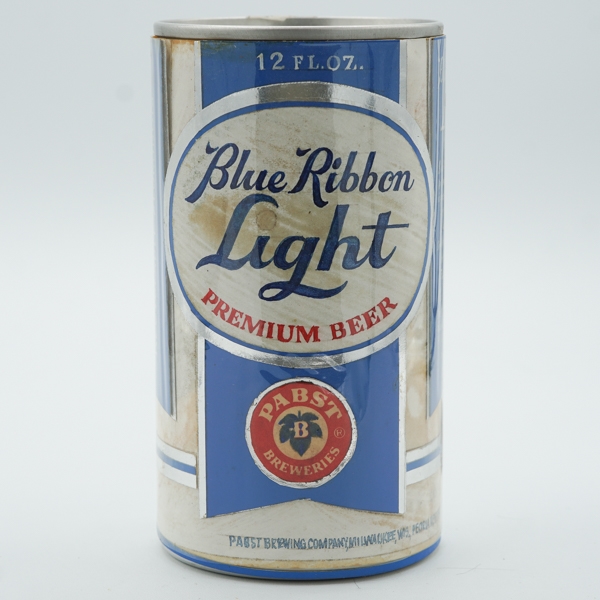 Pabst Blue Ribbon Light Beer Test Pull Tab Paper Label BABY BLUE 