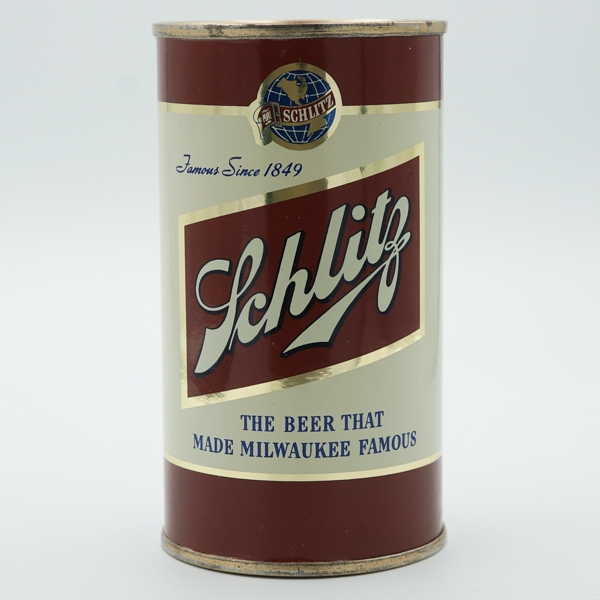 Schlitz Beer Test Flat Top FOIL LABEL 