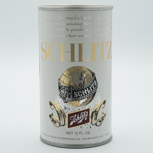 Schlitz Beer Test Pull Tab Paper Label GOLD GLOBE RED SCHLITZ 242-14