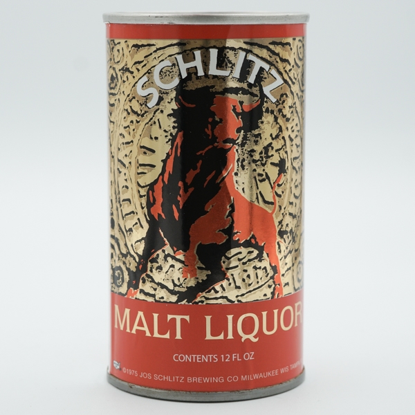 Schlitz Malt Liquor Test Pull Tab Paper Label RED AND GOLD 