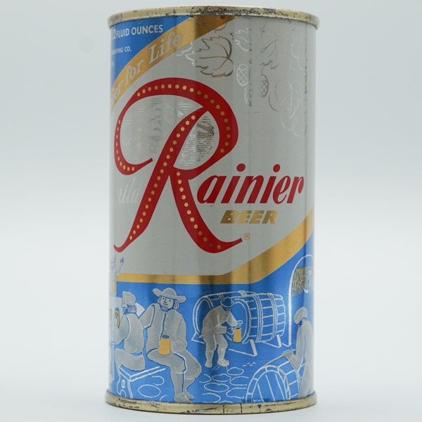 Rainier Beer Brewed Naturally Flat Top LIGHT BLUE SEATTLE 