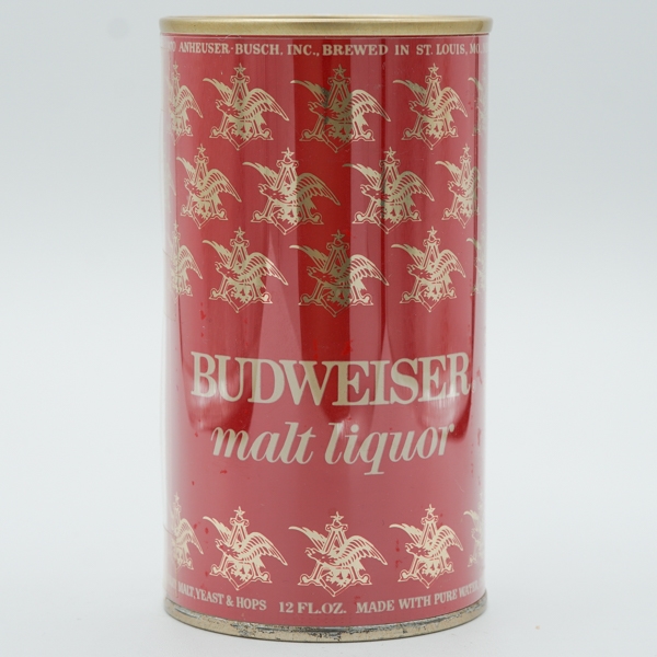 Budweiser Malt Liquor Test Pull Tab RED PAPER LABEL 228-16