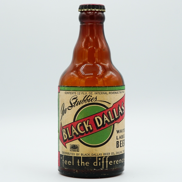 Black Dallas White Label Beer Bottle 