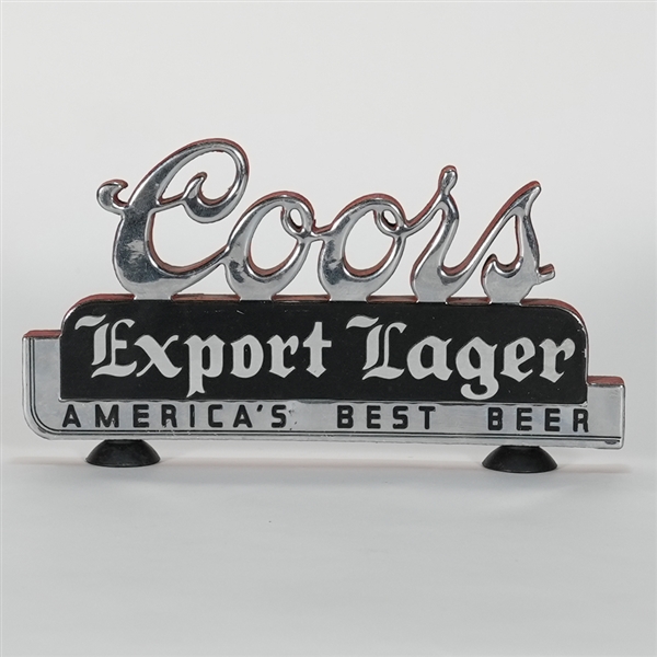 Coors Export Lager Kirby Cogeshall Steinau Shelf Sign RARE 