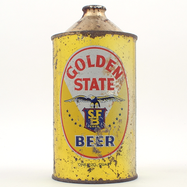 Golden State Beer Quart Cone Top RARE 211-7