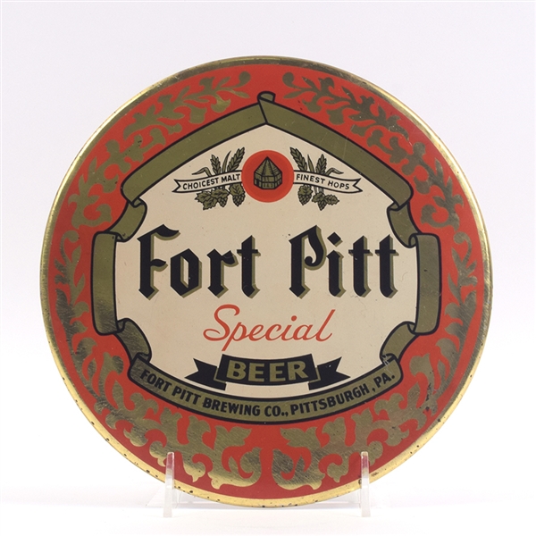 Fort Pitt Beer 1950s Button Sign SMALL