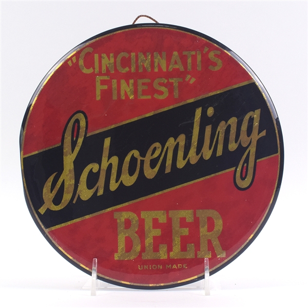 Schoenling Beer 1950s Button Sign