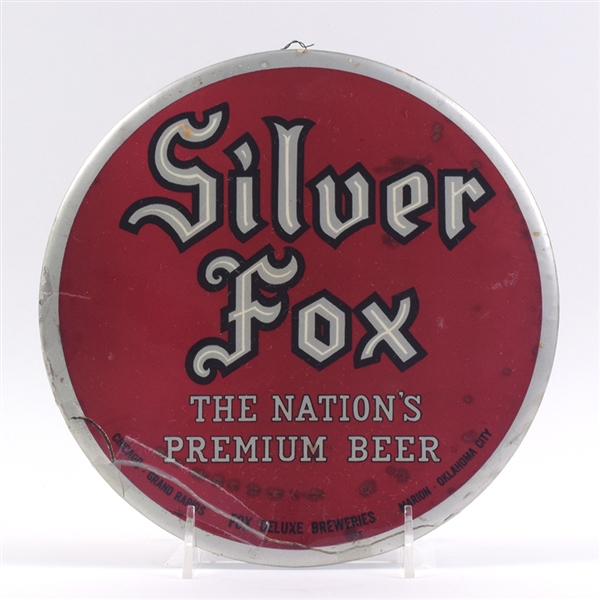 Silver Fox Beer 1940s Button Sign