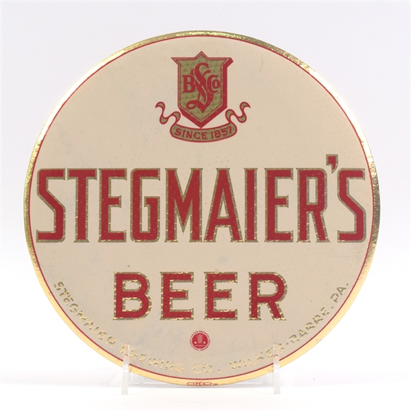 Stegmaiers Beer 1940s Button Sign