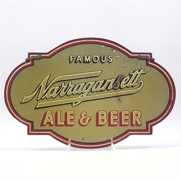 Narragansett Ale-Beer 1940s Mirrored Sign