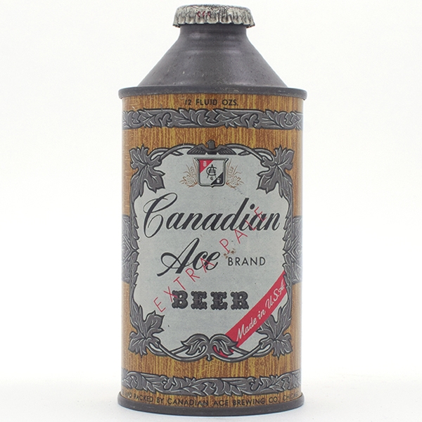 Canadian Ace Beer Cone Top NON-IRTP 156-13