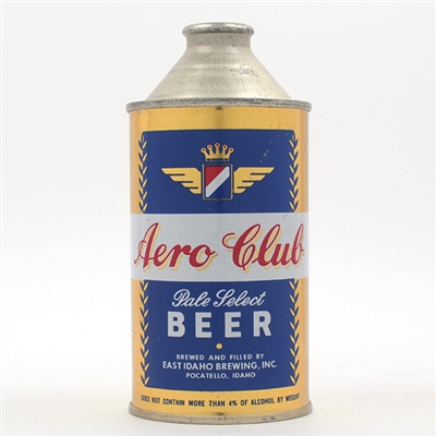 Aero Club Beer Cone Top DNCMT 4 PERCENT TOP EXAMPLE 150-7