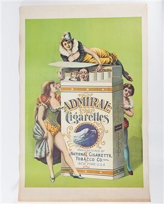 Admiral Cigarettes National Tobacco New York Chromolithograph SHARP