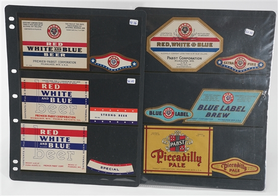 Pabst Beer Labels Large Lot 3 SWEET
