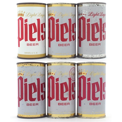Piels Beer Flat Tops Lot of 6 Different