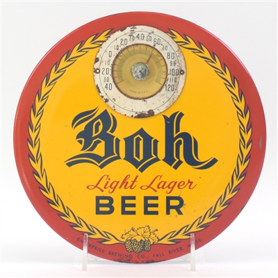 Boh Beer 1950s Button Thermometer